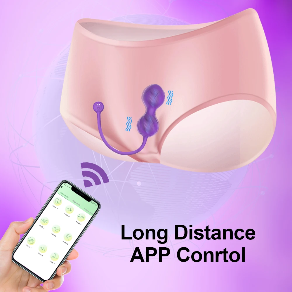 Vibrador para ejercicio vaginal, Kit de bola de Kegel, Control por aplicación, juguete sexual femenino, productos para adultos