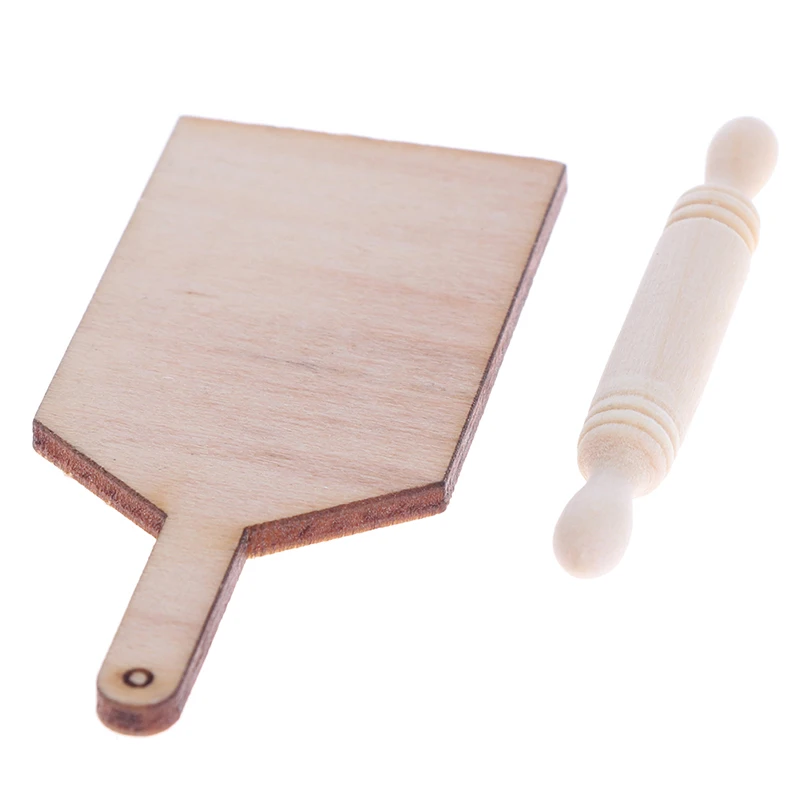 1:12 ドールハウスミニチュアキッチンまな板麺棒セットアクセサリーおもちゃ