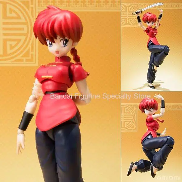 In voorraad 100% Originina BANDAI SH Figuarts Ranma Saotome Ranma 1/2 Op Voorraad Anime Action Collection Figures Model Speelgoed Figura Geschenken