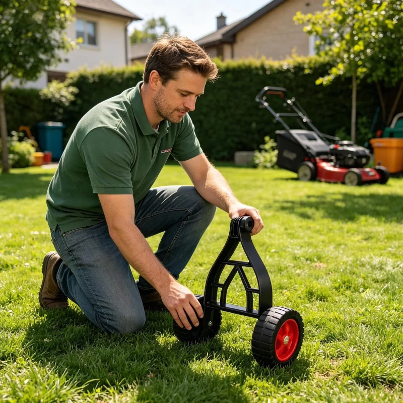 1pcs Lawn Mower Support Wheel, Fits 26-28mm Pipe, Universal for Lithium Battery Mowers, Garden Weeding Accessory