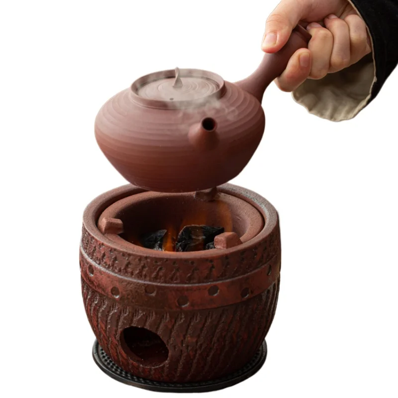 Shadiao Pot Red Mud Side Handle Pot Small Tea Set Electric Ceramic Stove Tea Cooker Mute Tea Stove Charcoal Fire