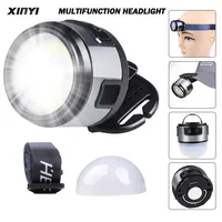 Powerfull Multifunction Light with magnet and hook  LED Headlamp USB Rechargeable hat clip light For Camping working Light Lamp