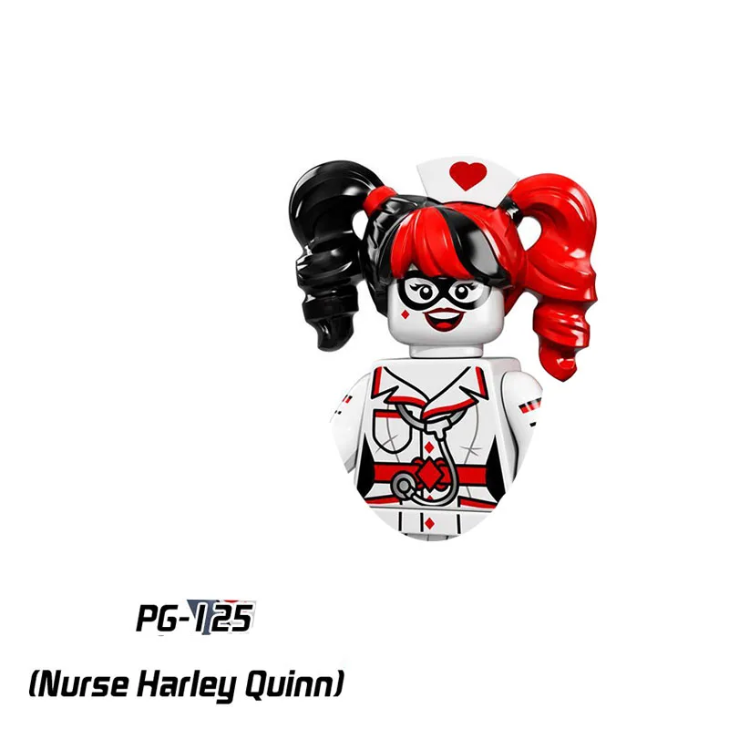 Bloco de construção de personagens de desenhos animados para menino, tijolos, super herói, Harley Quinn, capuz vermelho, mestre do zodíaco, presente de aniversário, PG8040, PG125