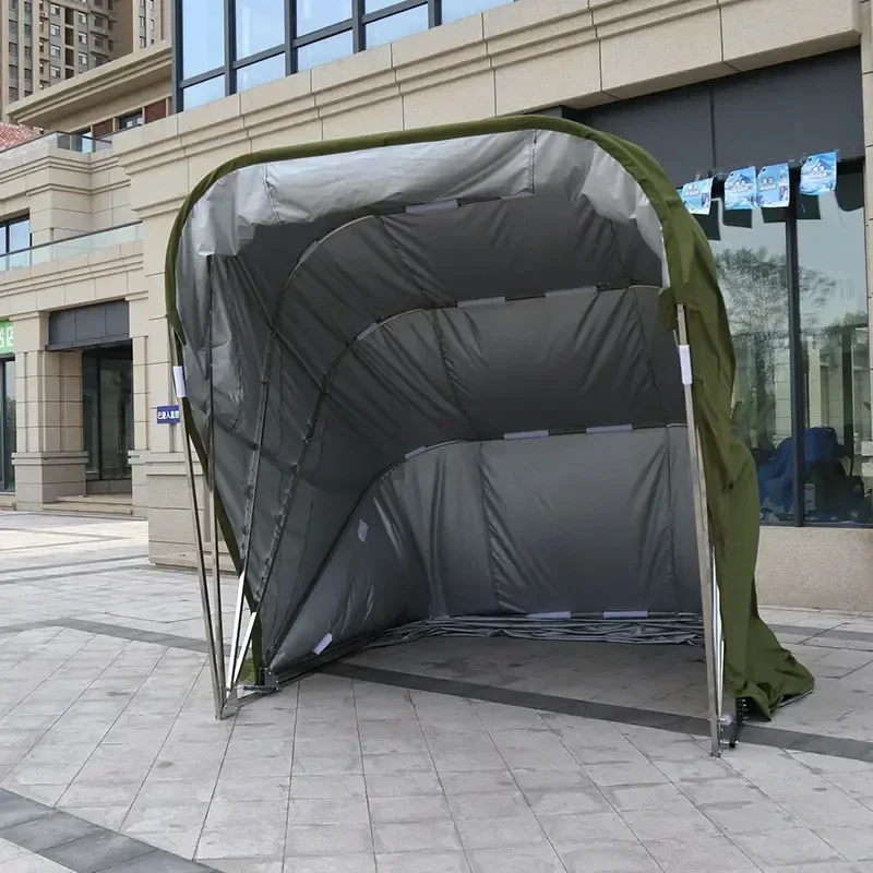 Automatic folding garage canopy