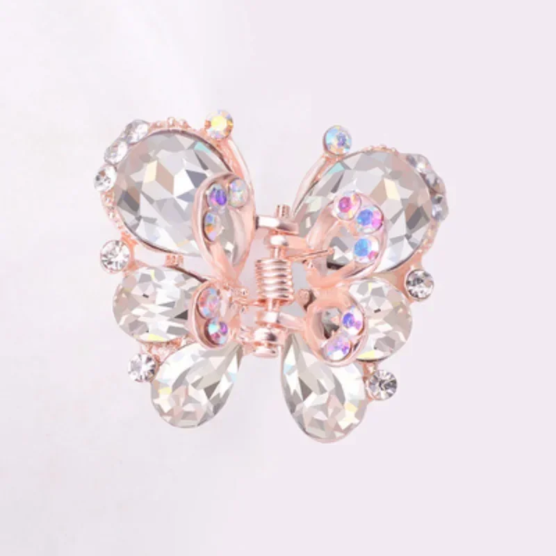 Colored Rhinestone Hair Claws Ponytail Holder Hairpin for Women Crystal Bird Nest Twist Clip Bun Hair Clip Hair Styling Tool New