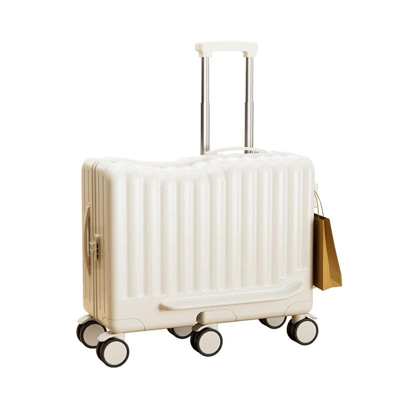 

New Child Riding Suitcase Luggage with Password Lock 6 Wheel Spinner Easy Travel Companion TSA Approved Suitcases Set Travel Bag
