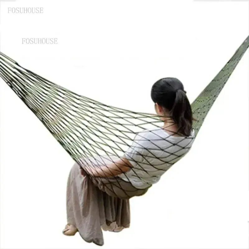 Outdoor Swings Hammocks Camping Field Sling Light Luxury Dormitory Swing Cradle Tied Rope  Double Mesh Hammock Hanging Tree