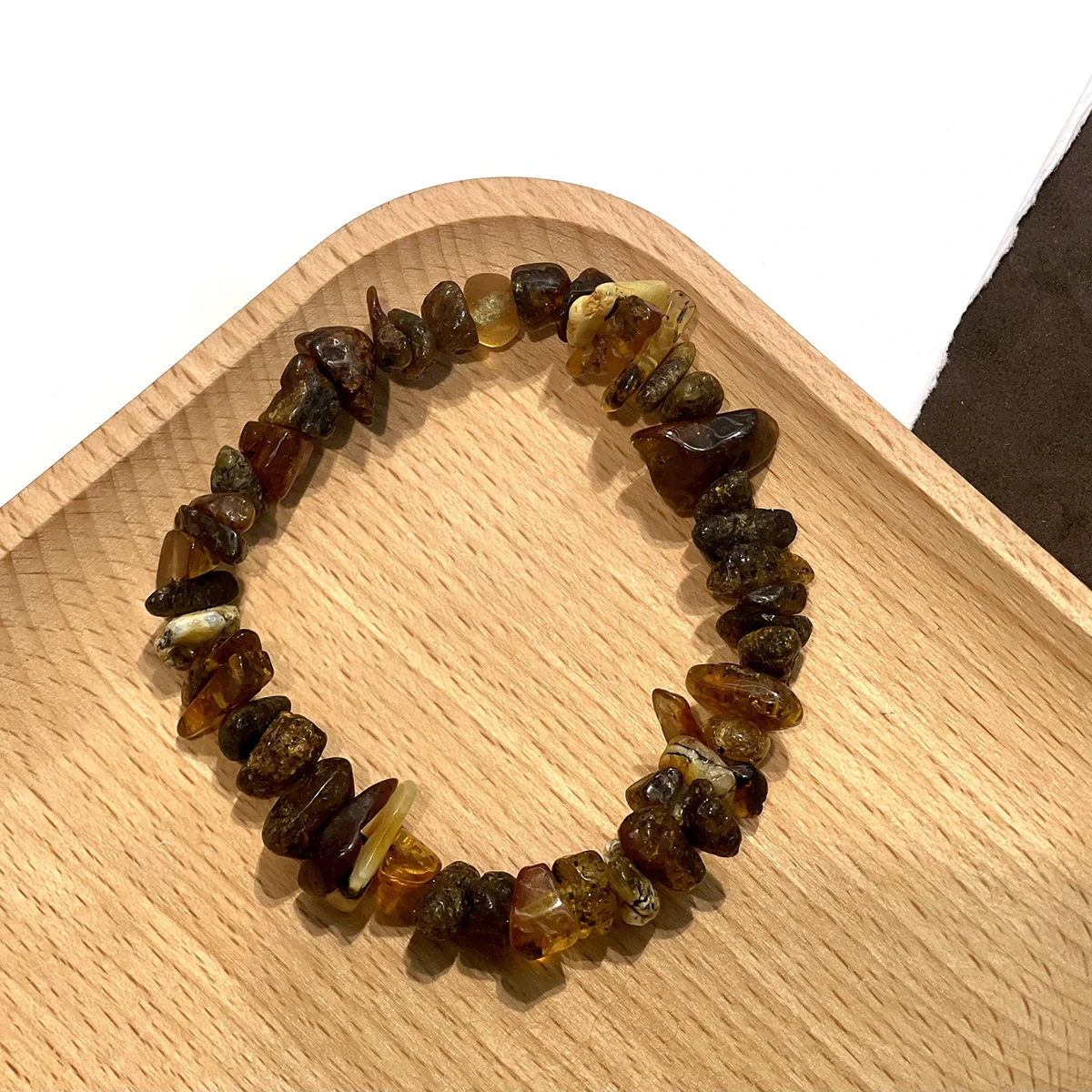 7x11mm-18cm Natural Amber “Duobao” Free-Form Chipped Stone Bracelet Gift Jewelry Make Supplies DIY Necklace Earrings Accessories - view 5