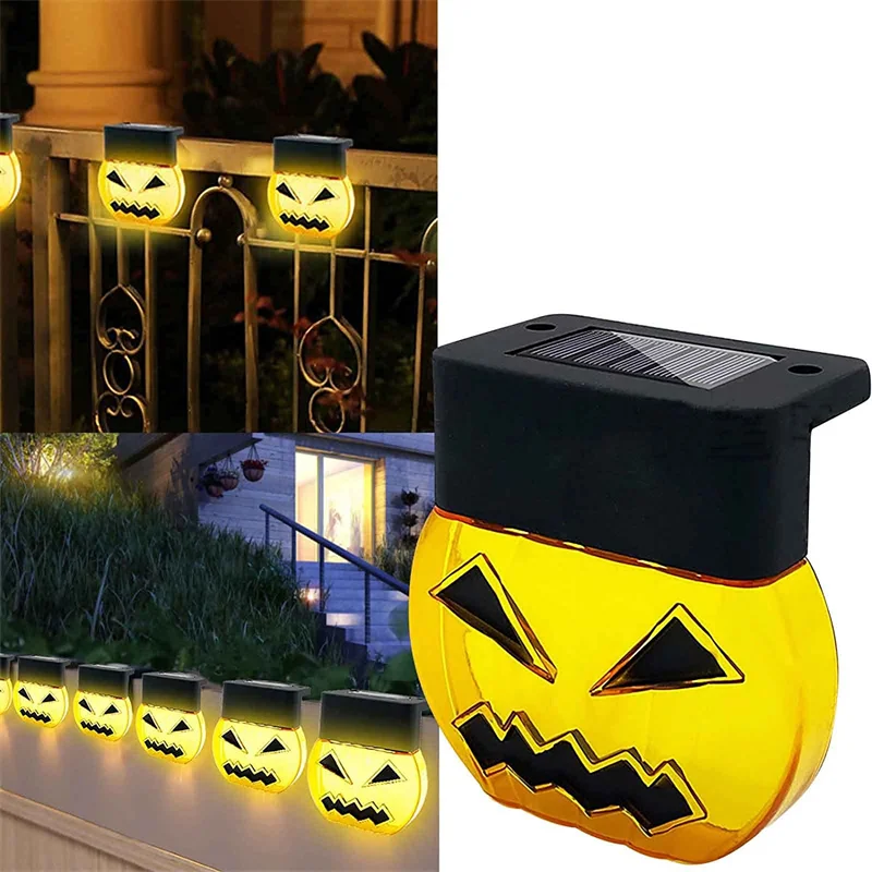 

Solar Deck Lights Halloween Decoration Outdoor，Solar Powered Waterproof Outside Lights for Fence Patio Deck Door