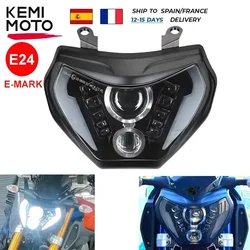 MT09 2014-2016 Faros LED E-MARK Conjunto de faros de motocicleta para Yamaha MT09 2015 Faros de motocicleta Luces LED Accesorios de motocicleta DRL Luz de circulación diurna 110W 12V a prueba de agua MT07 2018-2019