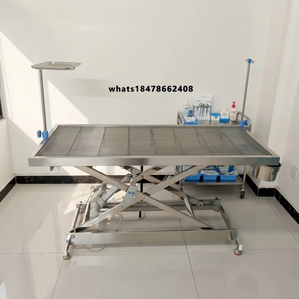 Herta factory direct pet stainless steel operating table, electrically adjustable, side USB charging CE ISO certified