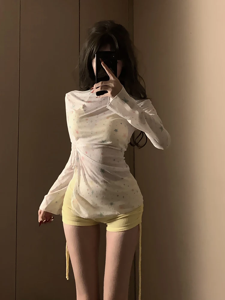 

Новый купальник-бикини в корейском стиле Pure Desire для женщин, сексуальный, консервативный, с высоким вырезом, для отпуска, с эффектом высокого класса