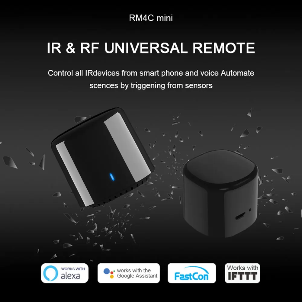 BroadLink bestcon Rm4c มินิ WIFI IR remot Smart Home remot สำหรับเครื่องปรับอากาศชุดทีวีควบคุมด้วยเสียงจาก Alexa Google Home