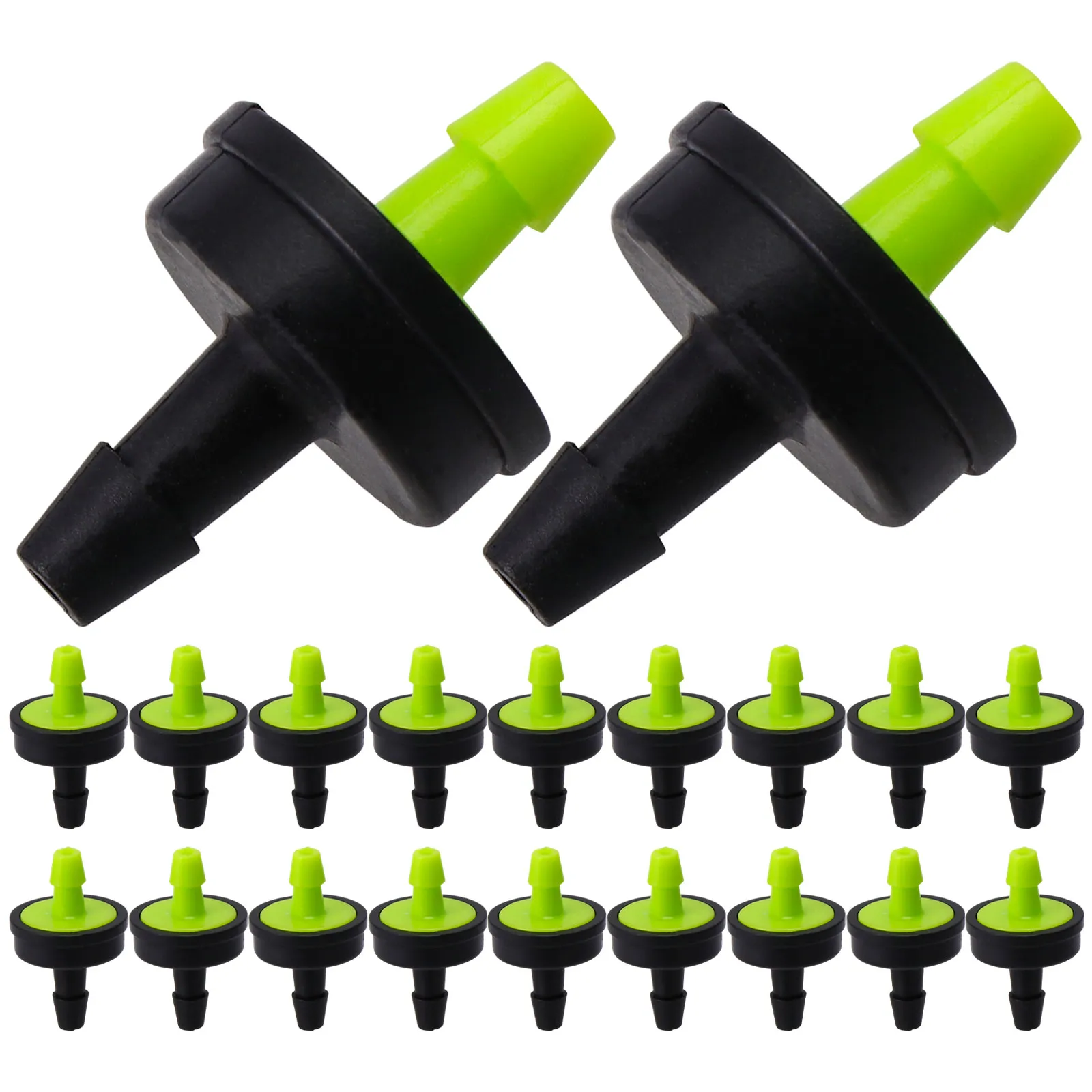 200Pcs Pressure Compensating Dripper Garden Drip Irrigation Emitters for Farm Flower Pot Hydroponics Watering System Stable Flow