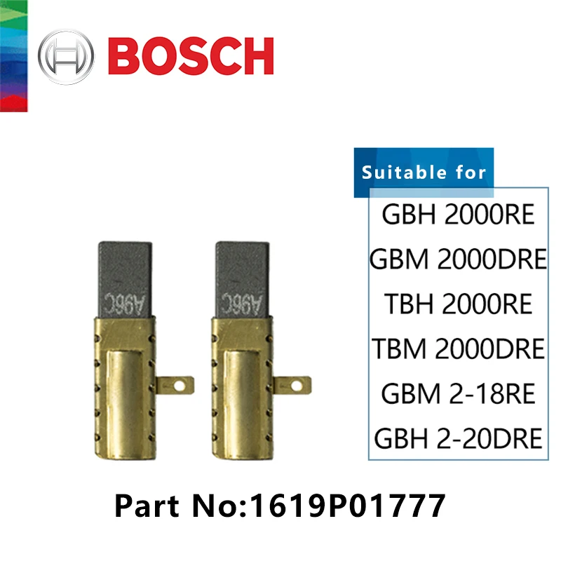 Conjunto de Escova de Carbono para Bosch Pbh2500re Pbh2600re Gbh218re Gbh2000 Gbh220d Gbh2000dre Tbh2000dre Gbh2-18e Gbh2-20re 1619p01777