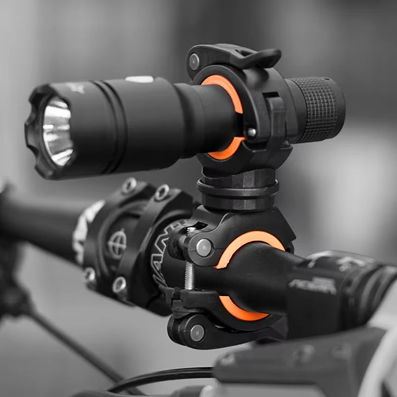 Handlebar Rack Bicycle Motorcycle Flashlight Headlight Holder Fixing Bracket Car Clip Motorcycle Outdoor Equipment Accessories