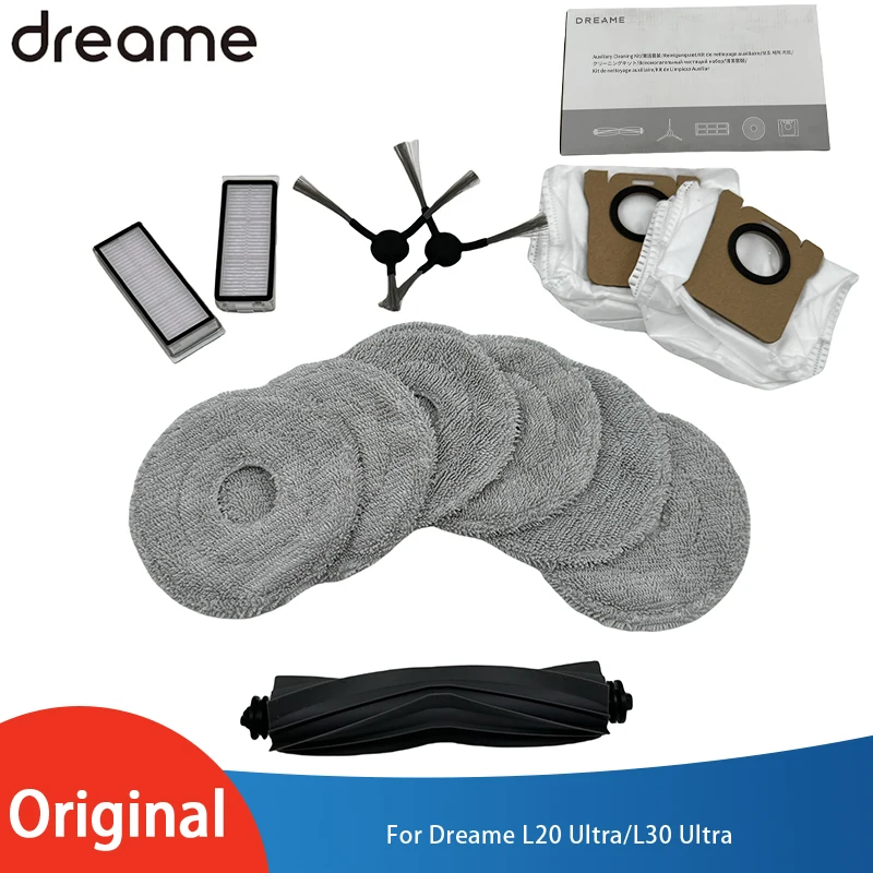 Original Dreame L20 Ultra / L30 Ultra Vacuum Cleaner Replacement Accessories Main Brush Side Brush Filter Mop Dust Bag