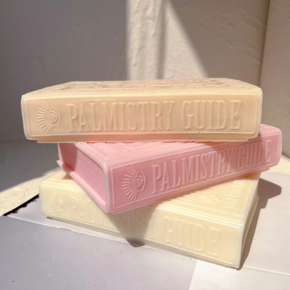 Big size Books Silicone Mould Palmistry Book Design Candle Mold Soy Wax Tool Home Decorative