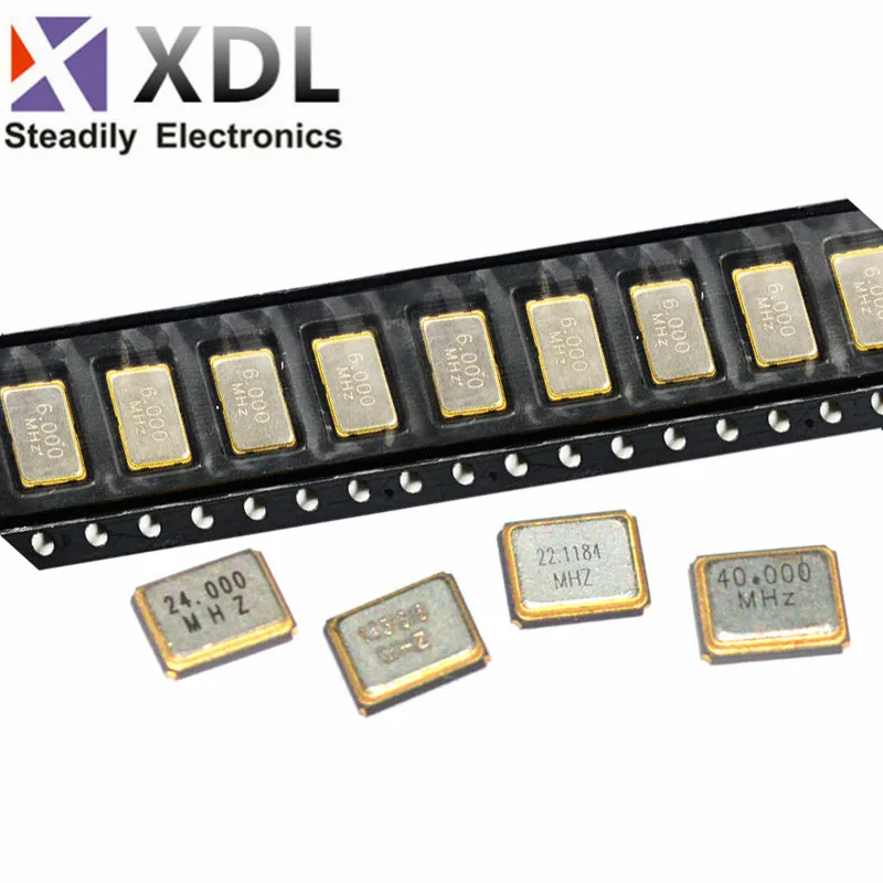 5PCS 5*7mm 7050 4Pin 8MHZ 10MHZ 11.0592MHZ 12MHZ 16MHZ 22.1184MHZ 25MHZ 48MHZ 50MHz 100MHZ 125MHZ 5070 Active Crystal Oscillator