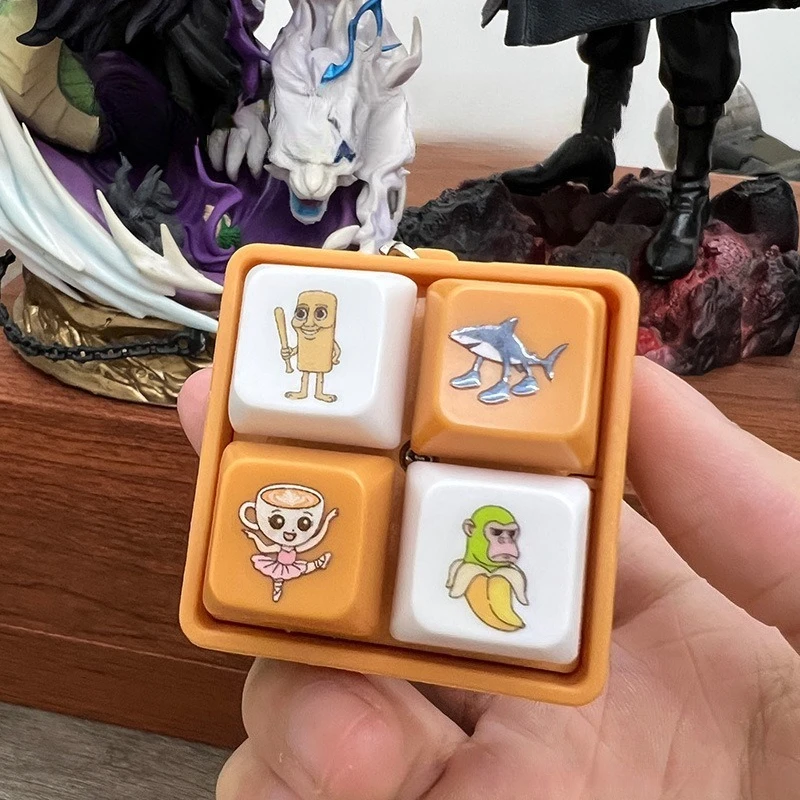 

New Italian Brainrot Animals Keychains Tung Tung Tung Sahur Creative Backpack Pendant Decompression Sound Keychain