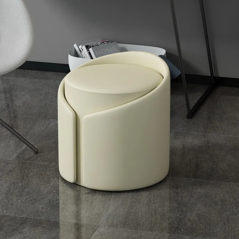 Cream wind round stool household bedroom dressing stool living room sofa low stool