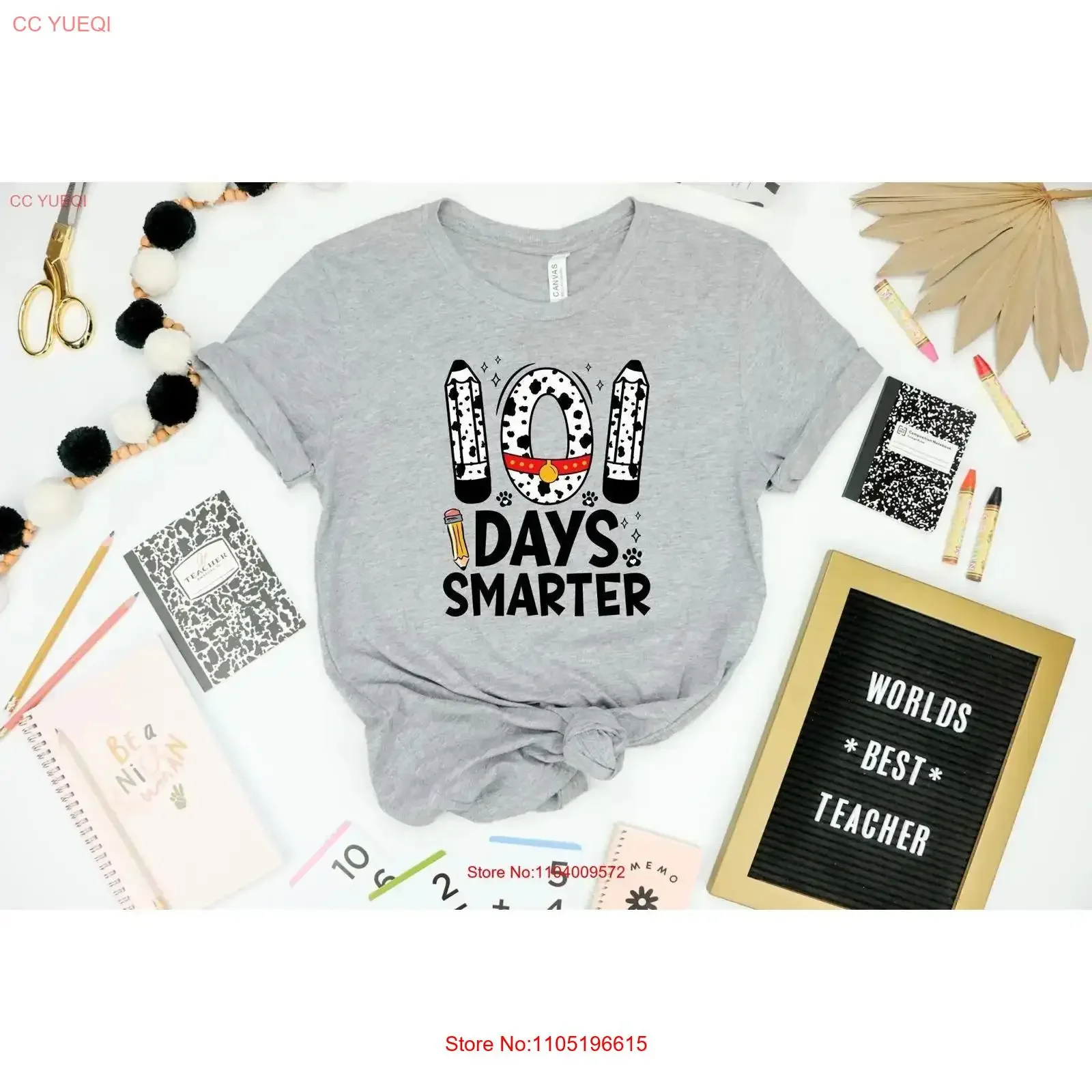 Camiseta de perro dálmata de 101 días de escuela, Regreso al jardín de infantes más inteligente, preescolar, vintage, lavado, gráfico transpirable, Unisex