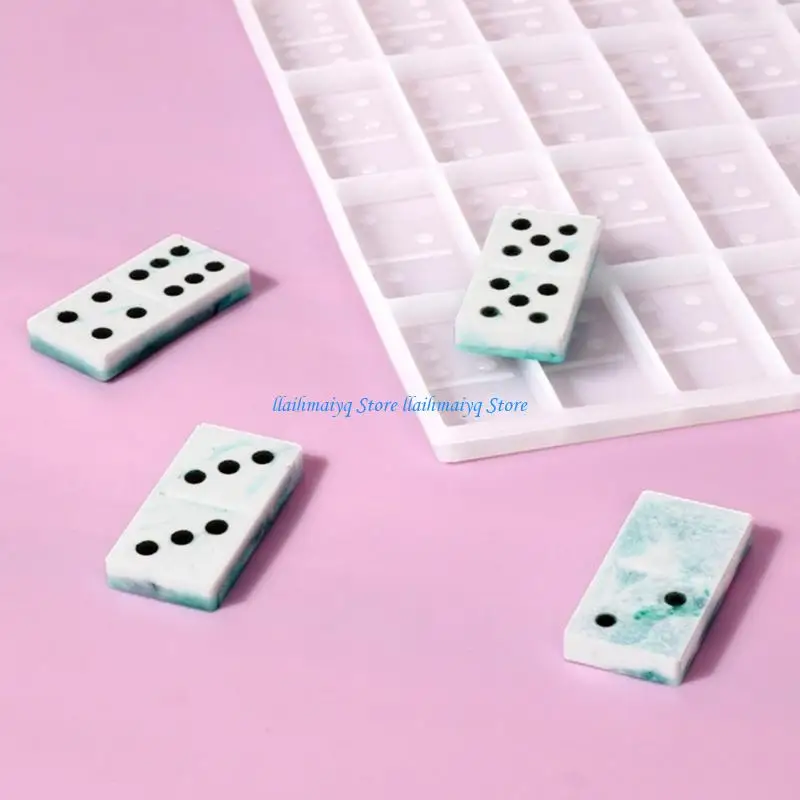 

573B Dominoes Ornament Decoration Mold Set Used for Resin Casting Jewelry Making