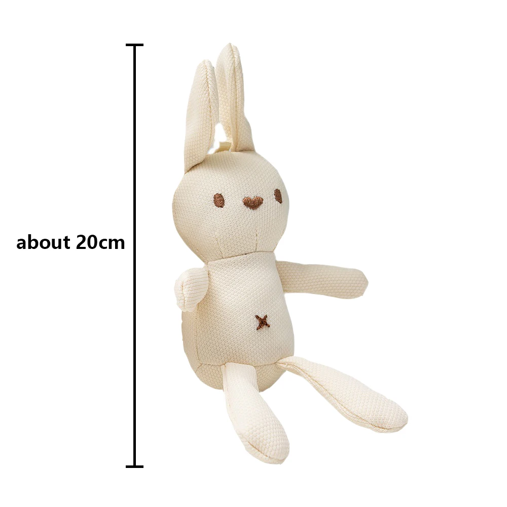 20cm Kawaii Rabbit Cute Doll Bunny Sleeping Mate Stuffed Plush Toy Birthyday Gift Soft Key Pendant