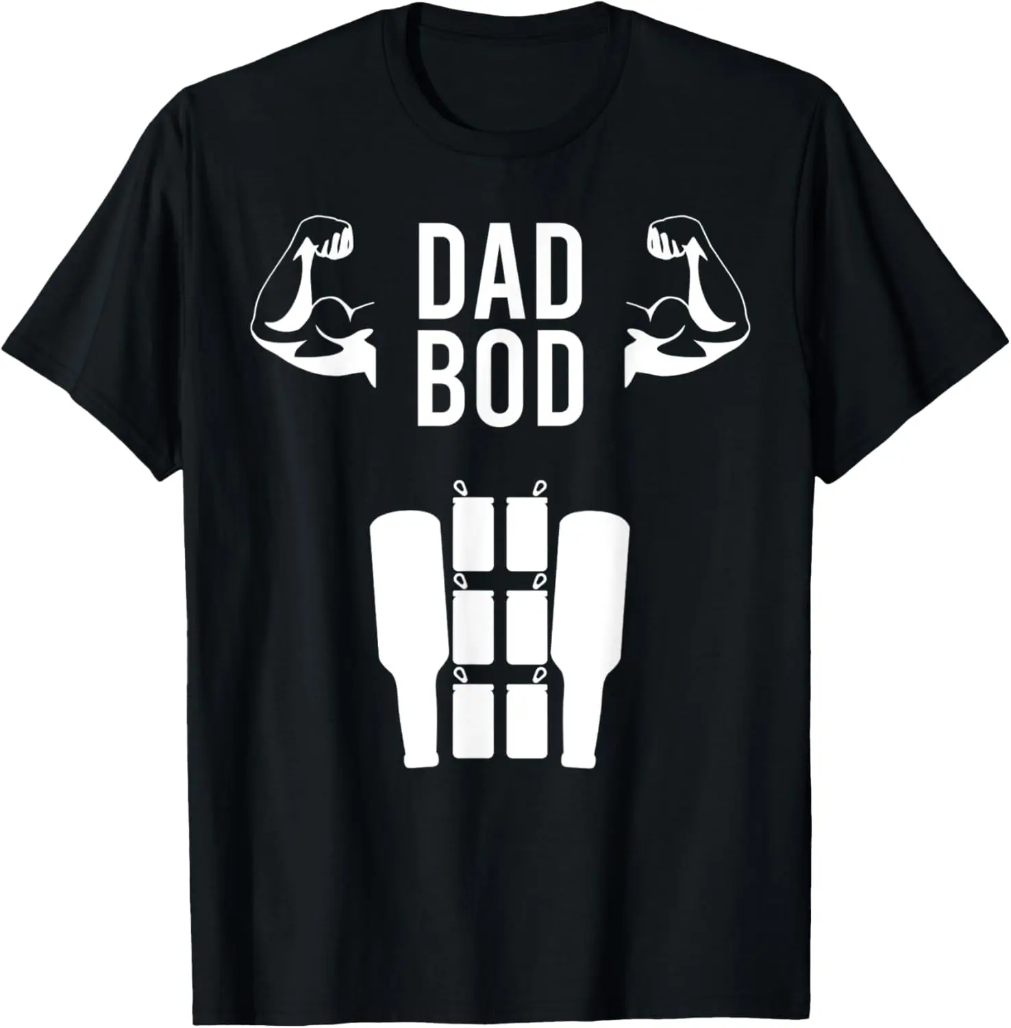 Mens Dad Bod | Six Pack Biceps Funny Father's Day, New Dad Humor T-Shirt