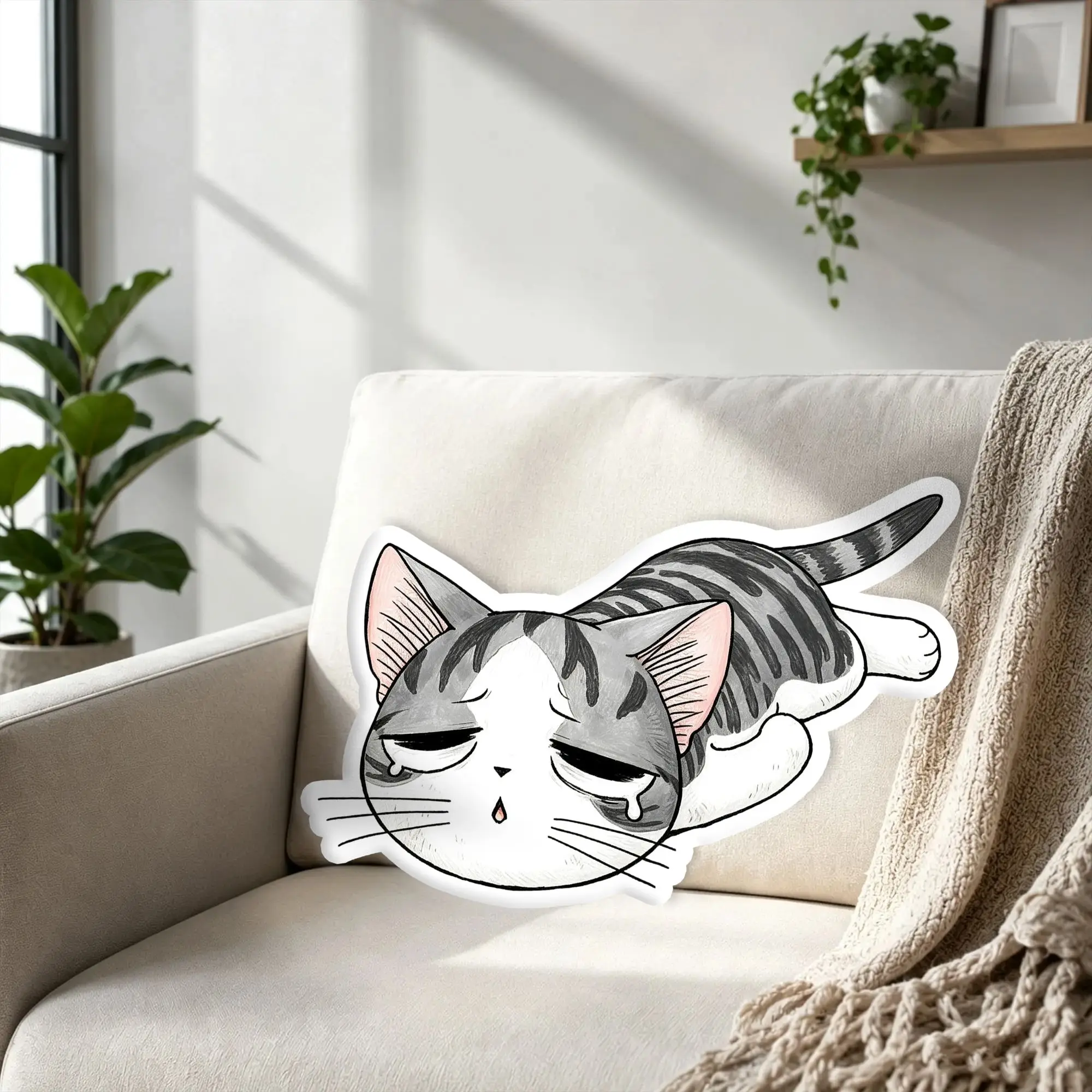 Custom C-Chi's Sweets Homes Stuffed Pillow Cushion Anime Kitten Modern Velvet Cushion Personalized Throw Pillows For Bedroom