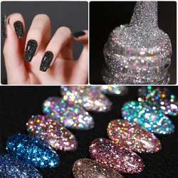LILYCUTE 7ml Colorful Glitter Gel Nail Polish Spring Color Sparkling Sequins Soak Off UV LED Varnish Nail Art Decoration