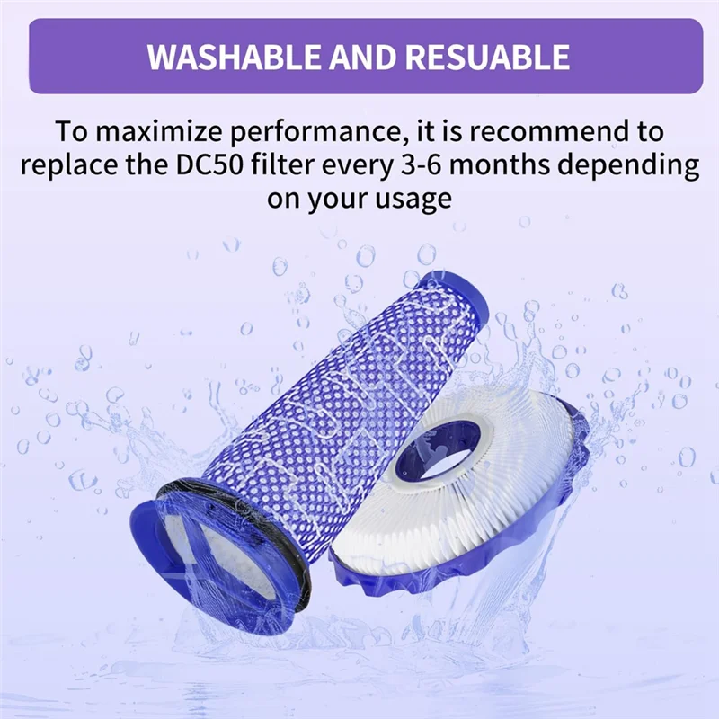 【Must-Haves】Filtros de substituição para Dyson DC50 Animal Multi Floor Peças completas de aspirador de pó Filtro Substituir a peça 965081-01,