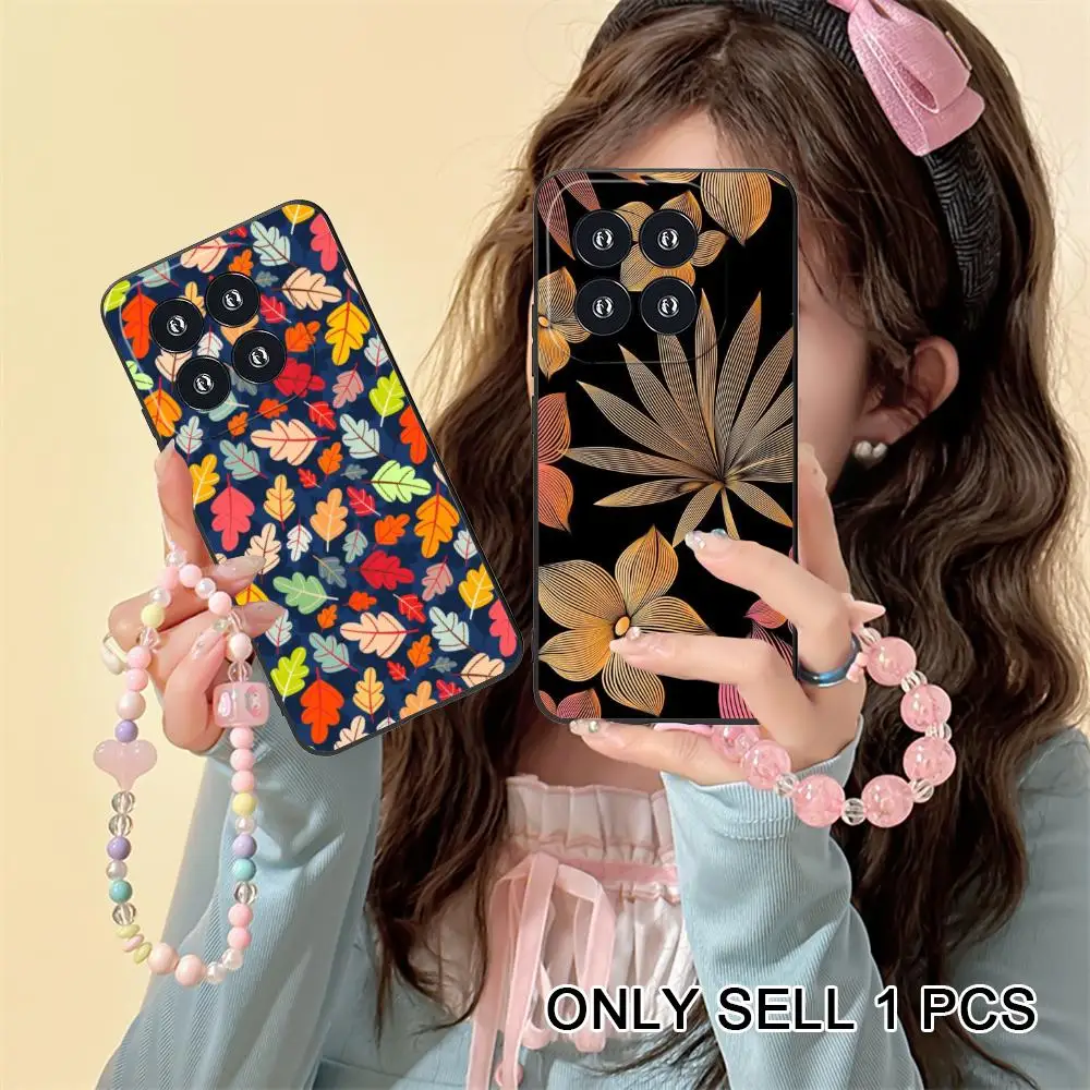 

Leaves Flowers Phone Case for Xiaomi 17 15 14 13 12 11 T Ultra Lite Pro S X 5G Soft TPU Shockproof Cover
