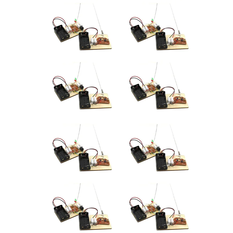 8 наборов STEM, изучение азбуки Морзе, сборка телеграфа, эксперимент с электрической цепью, электрический комплект (без батареи)