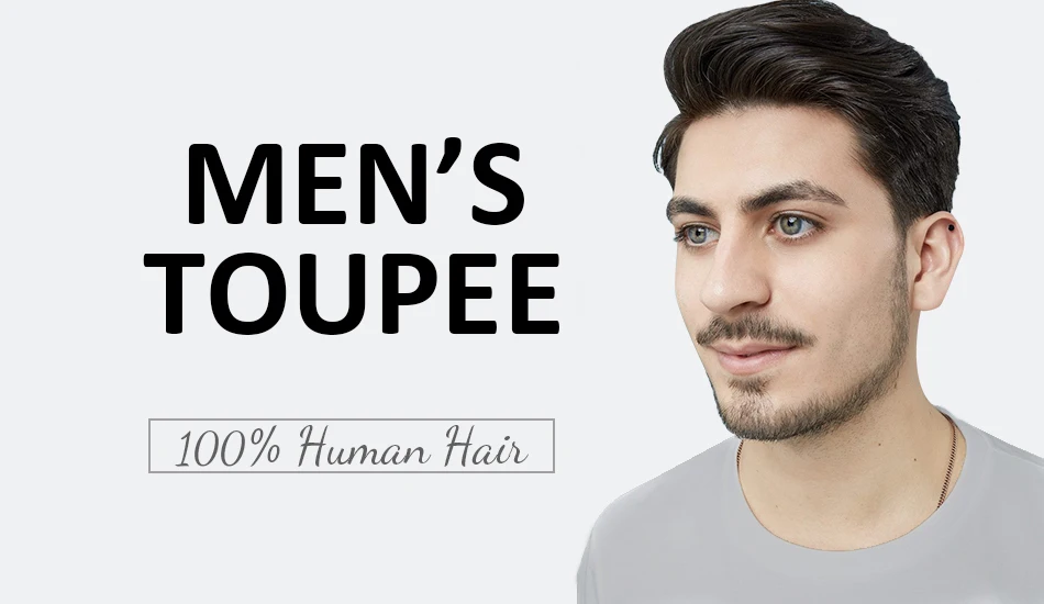 ISkin Men's Capillary Prosthesis With Knots Toupee Invisible Wig Man Human Hair Prosthesis Man Natural Hair System Replacement