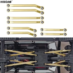 MIBIDAO 8Pcs contrappeso dell'asta di collegamento rialzato in ottone per 1/18 TRX-4M Bronco Defender RC Crawler ricambi auto