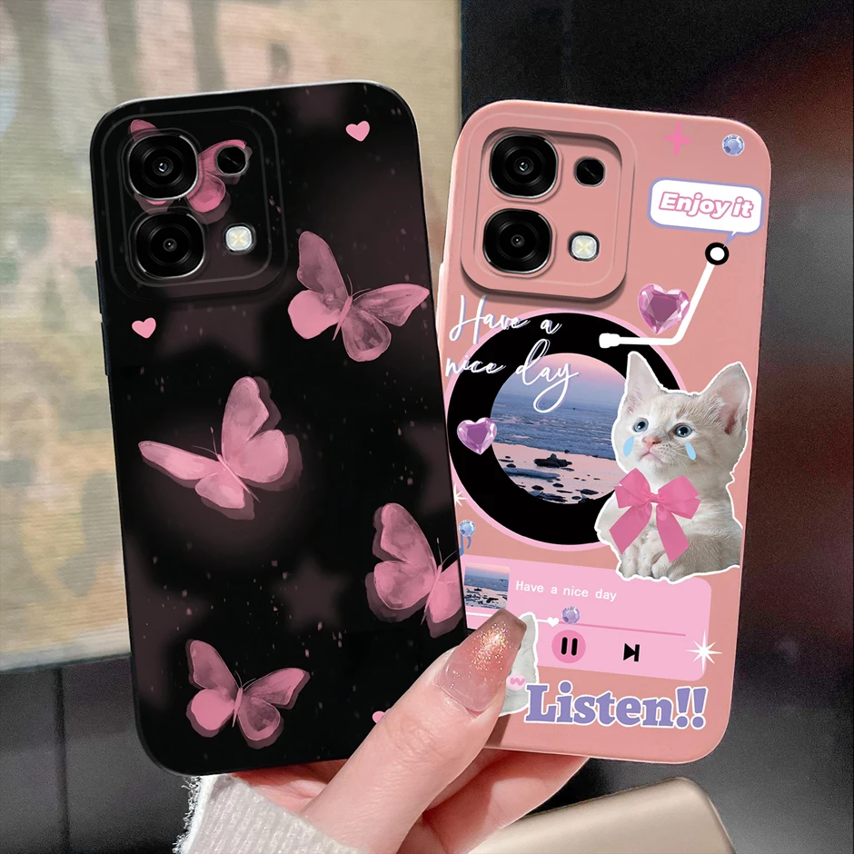 جراب هاتف لهاتف اوبو A6 برو 4G 5G لطيف الكرتون القط لينة السائل سيليكون غطاء للحماية الكاملة ل ممن لهم A6 Fundas ممن لهم A6 برو كوكه #3