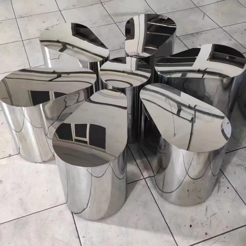 

Stainless steel simple Nakajima water platform creative special-shaped display table living room hotel coffee shop coffee table