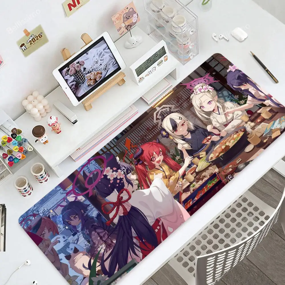 

Blue Archive Mouse Pad Control 1200x600 Desk Mat Super Big Wireless Mouse Mousepad Size For Game Player PC Computer