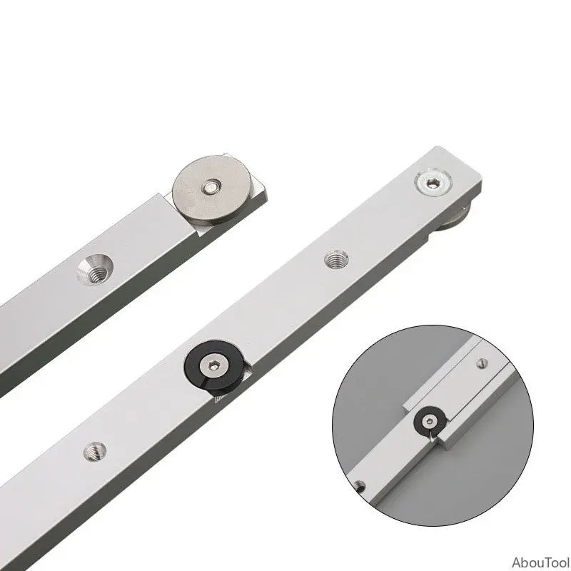 Aluminium Alloy T Track Slot Miter Track and Miter Bar Slider Table Saw Miter Gauge Rod Universal Woodworking Sliding Strip Tool