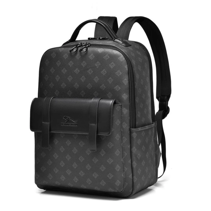 New Luxury Brand Design Men's Floral Print pu leather Backpack High Capacity Travel Backpack Fashion Laptop Bags Schoolbag Backp
