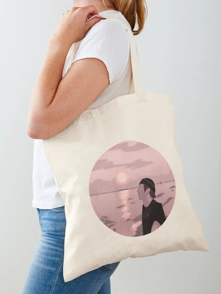 Namjoon Peach Sunset Tote Bag Cloth bag custom tote bag shopper women