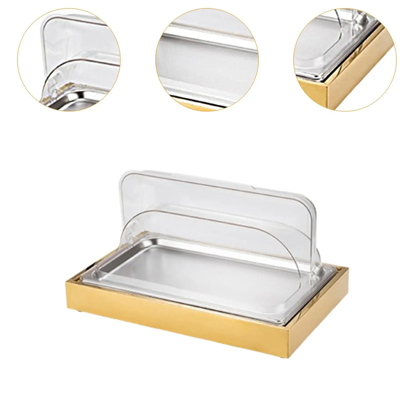 Ice Food Serving Display Tray Display Plate Elegant Party Buffet Tray Food Dish Seafood Display Detachable Design for Buffet