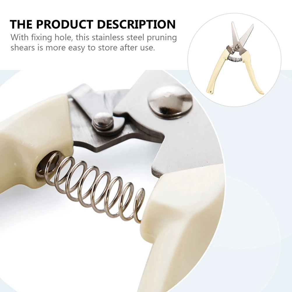 

Pruning Shears One Hand Stainless Steel Garden Tool Compact Lightweight Sharp Professional Fixing Hole Easy Storage Gardening
