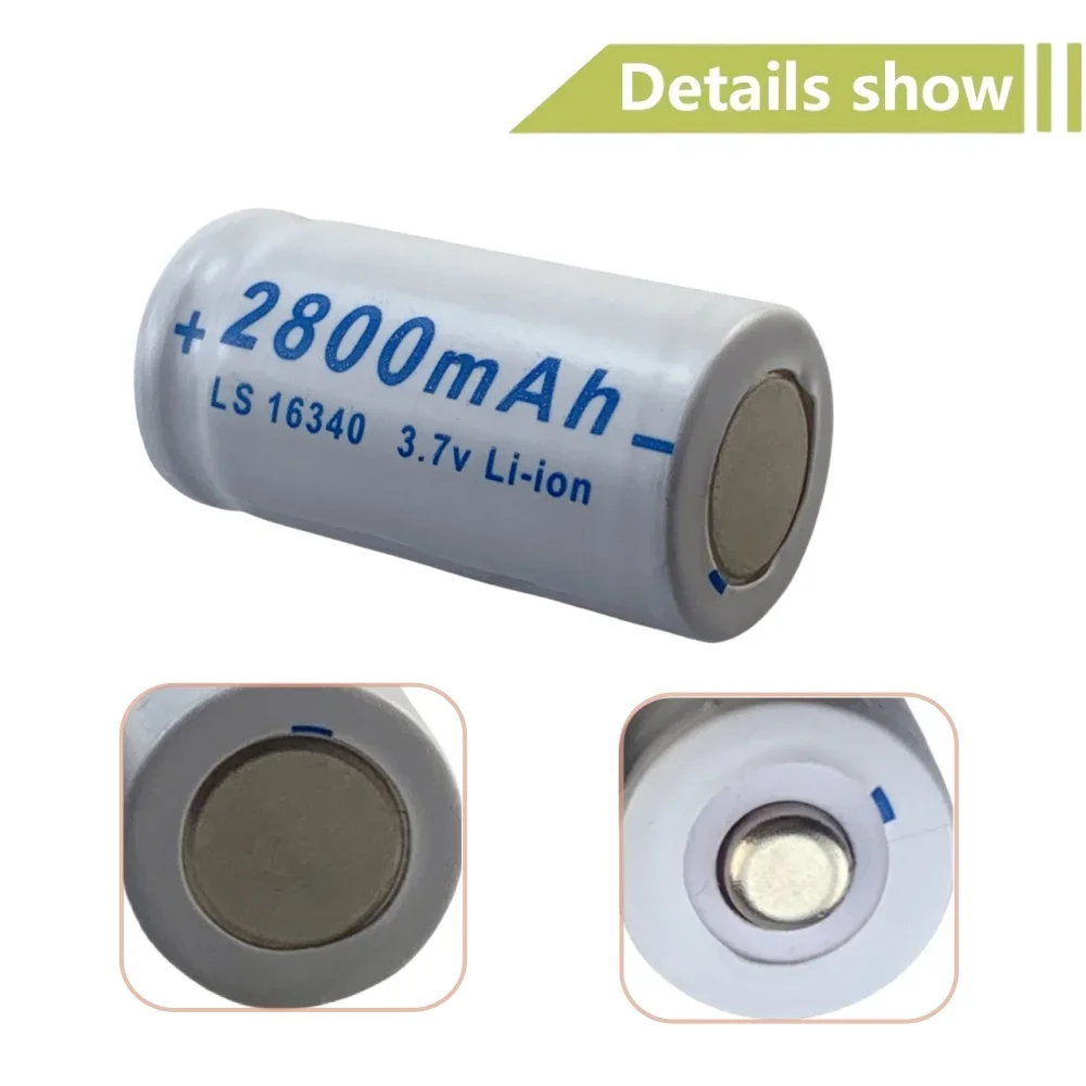 Nueva batería CR123A RCR 123 ICR 16340 2800mAh 3,7 V cámara de seguridad batería recargable de iones de litio cargador L70 Plus