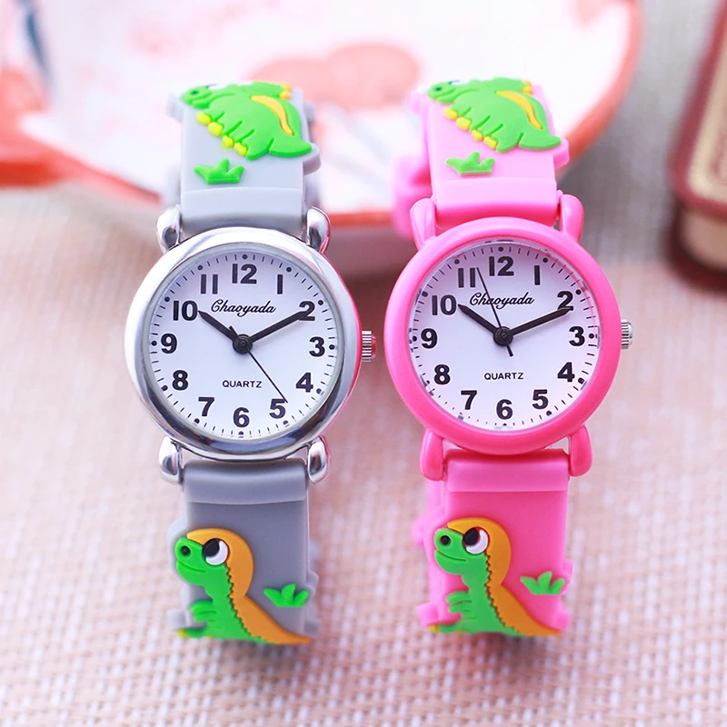 Chaoyada – montre avec bracelet en forme de dinosaure pour enfants, nouveau Style, pour garçons et filles, cadran coloré, numérique, décontracté, Sport