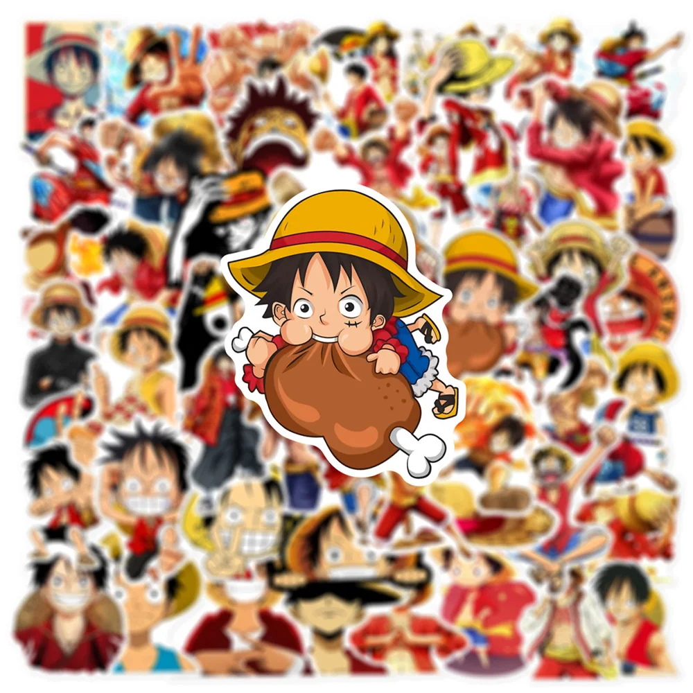 10/30/50pcs Cute ONE PIECES Anime Cartoon Stickers Funny Luffy Joba Decals For Kids DIY Laptop Scrapbook Fridge Sticker Toy Gift