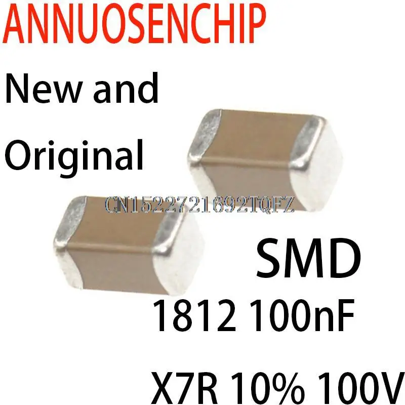 50PCS New and Original  Error  smd capacitor 1812 100nF X7R 10% 100V