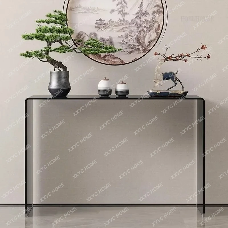 hot sale Acrylic Console Tables for Office Transparent Extremely Narrow Table Unique Creative Living Room