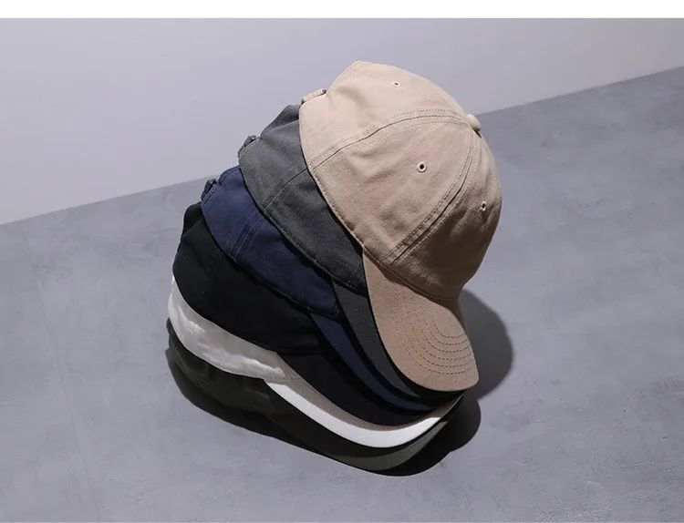 Unisex-Trucker-Mütze aus Baumwolle, solide, weiche, atmungsaktive Sonnenhüte, solide Baseballkappe für Herren, Sporthut, Snapback-Mütze, Golf – Detail 4